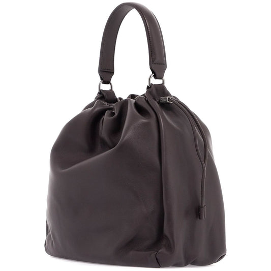 Brunello Cucinelli soft leather with a drawstring closure handbag Handbag Brunello Cucinelli