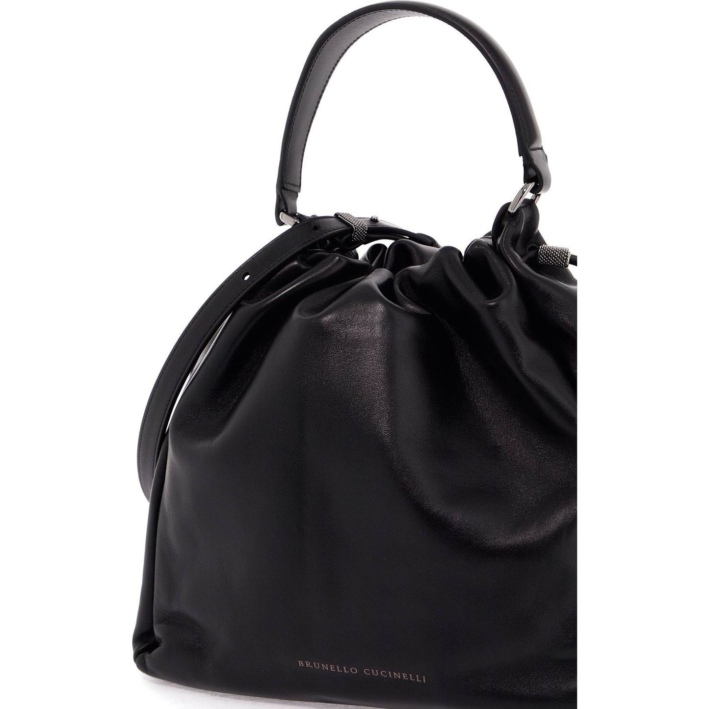 Brunello Cucinelli  soft leather with a drawstring closure bag Handbag Brunello Cucinelli