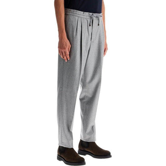 Brunello Cucinelli wool flannel leisure fit pants in Trousers Brunello Cucinelli