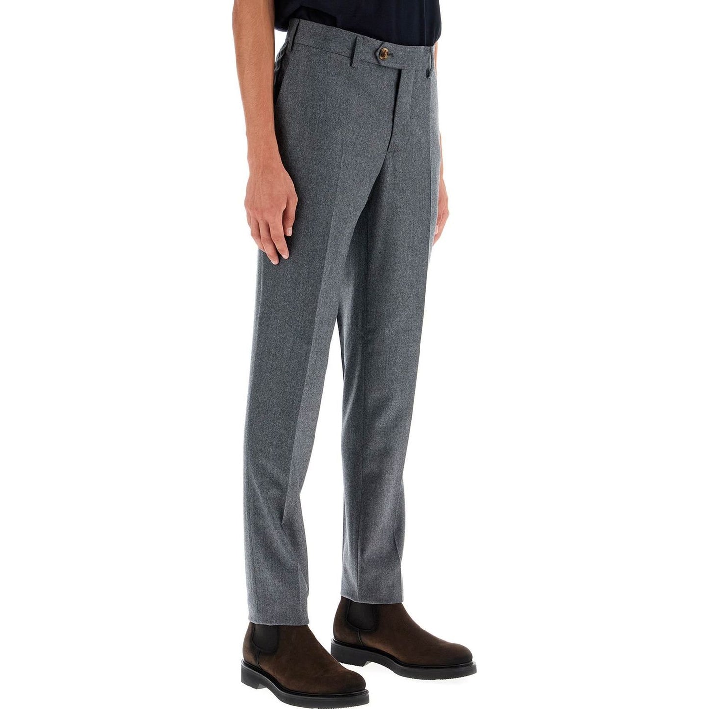 Brunello Cucinelli italian fit flannel trousers for a Trousers Brunello Cucinelli