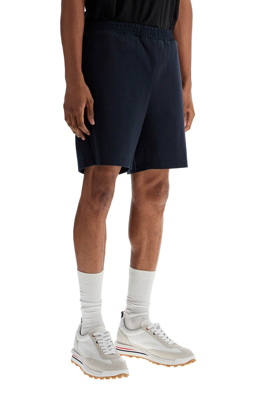 Thom Browne navy combo mid thigh ripstop and wool shorts Short trousers Thom Browne