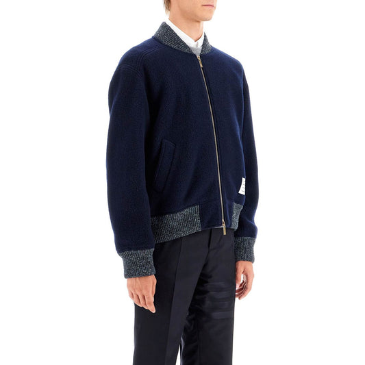 Thom Browne woolen fleece bomber jacket Jackets Thom Browne