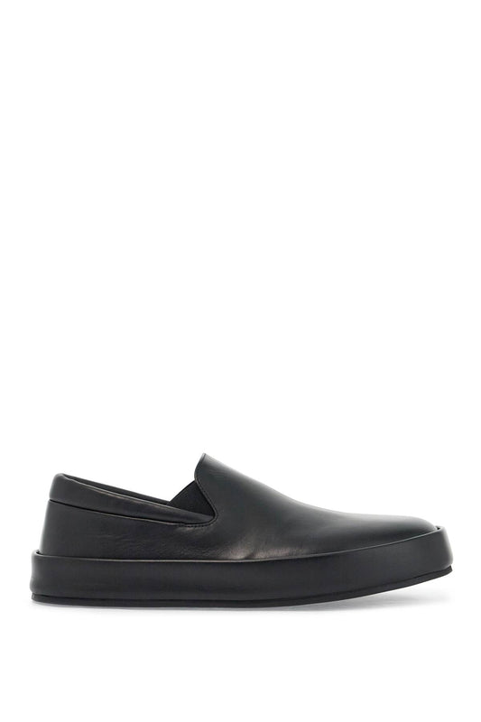 Marsell minimalist black calfskin slip-on slippers with rubber sole Moccasins Marsell