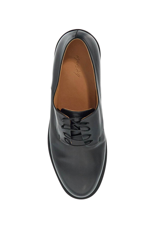 Marsell black calf leather derby shoes with glossy finish Lace-ups Marsell