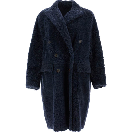 Brunello Cucinelli shearling frosty effect coat Jackets Brunello Cucinelli