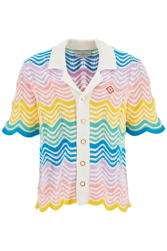 Casablanca gradient wave knit shirt