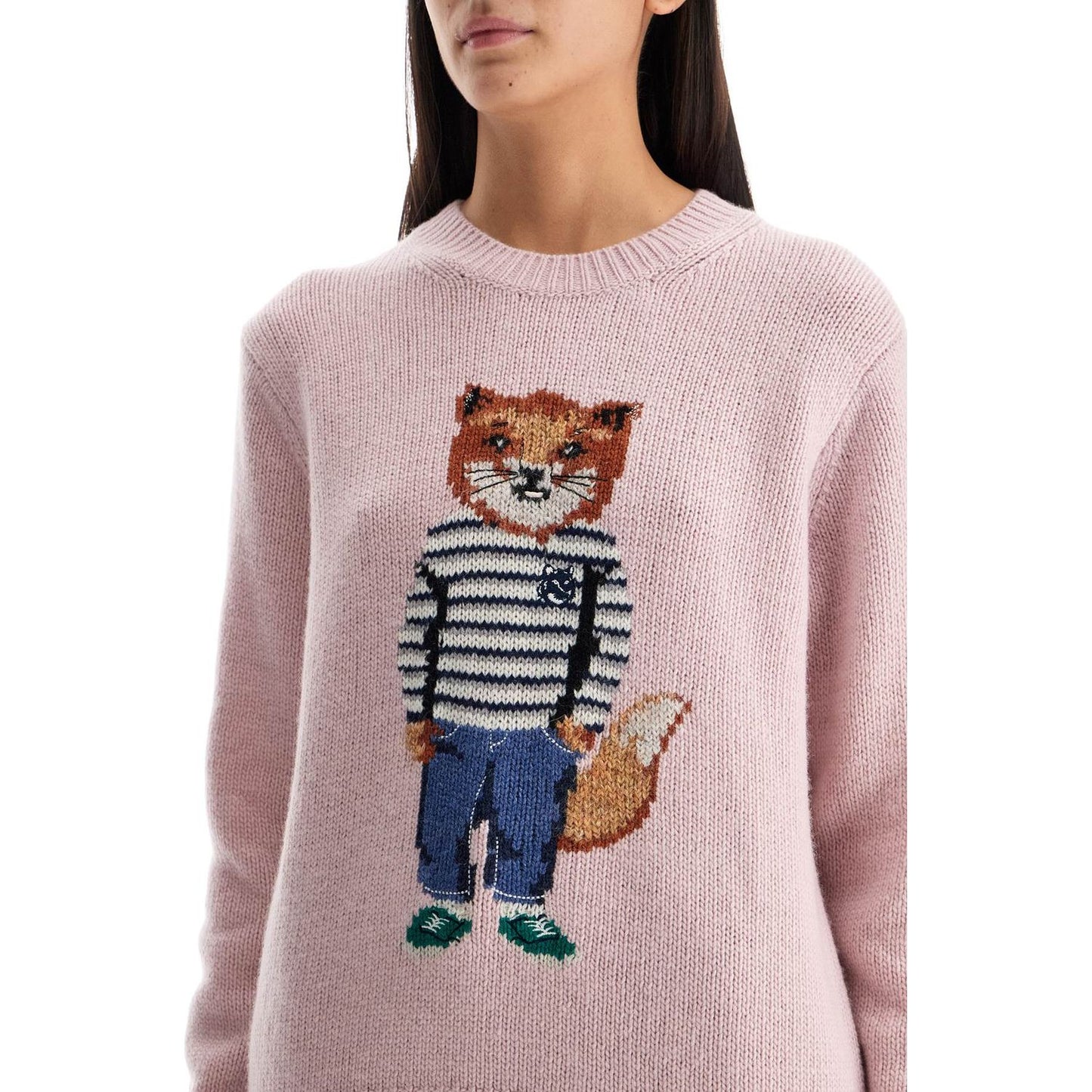 Maison Kitsune sweater with intarsia Knitwear Maison Kitsune