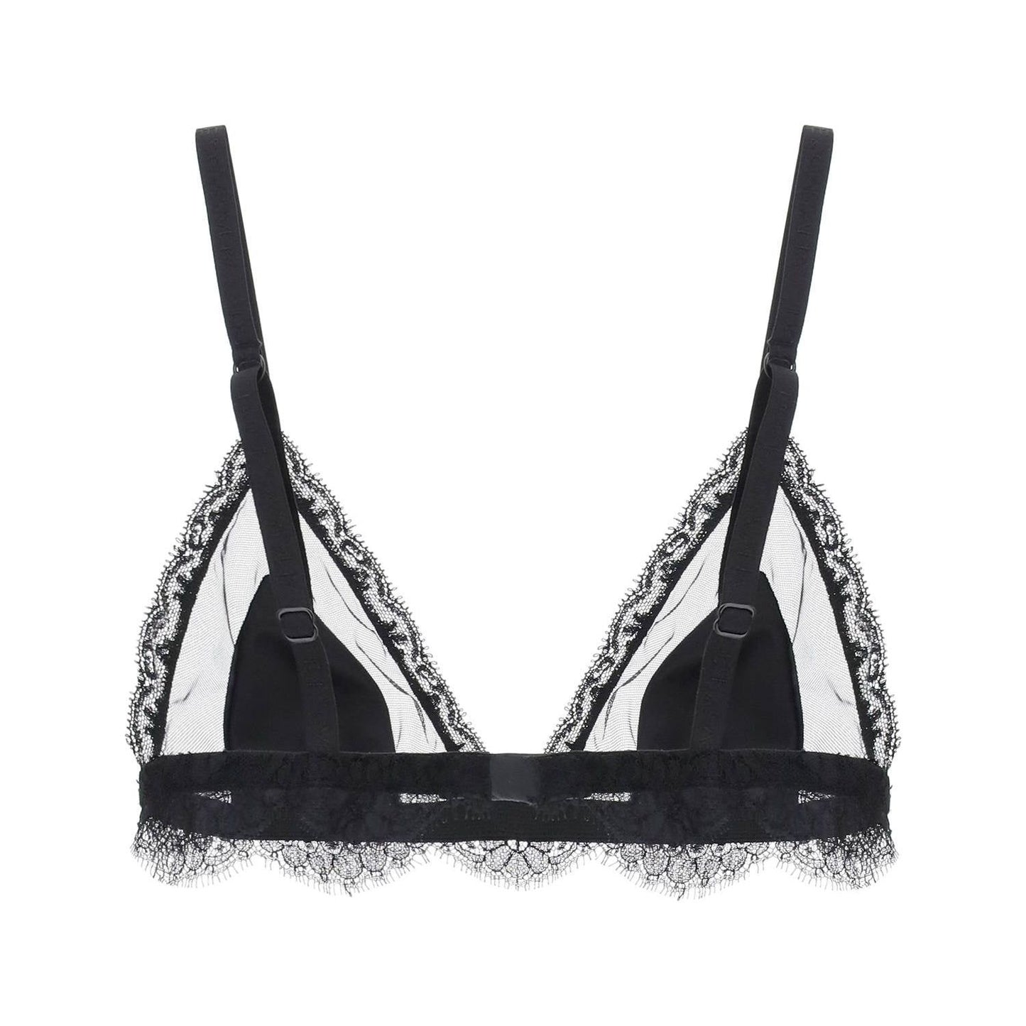 Dolce & Gabbana triangle satin and lace bra Beachwear & underwear Dolce & Gabbana