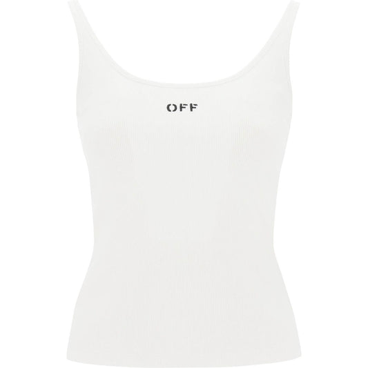 Off White Off-White tank top with off embroidery Topwear Off White