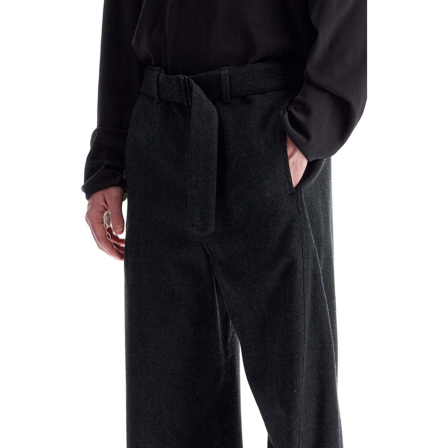 Lemaire twisted pants with belt. Trousers Lemaire