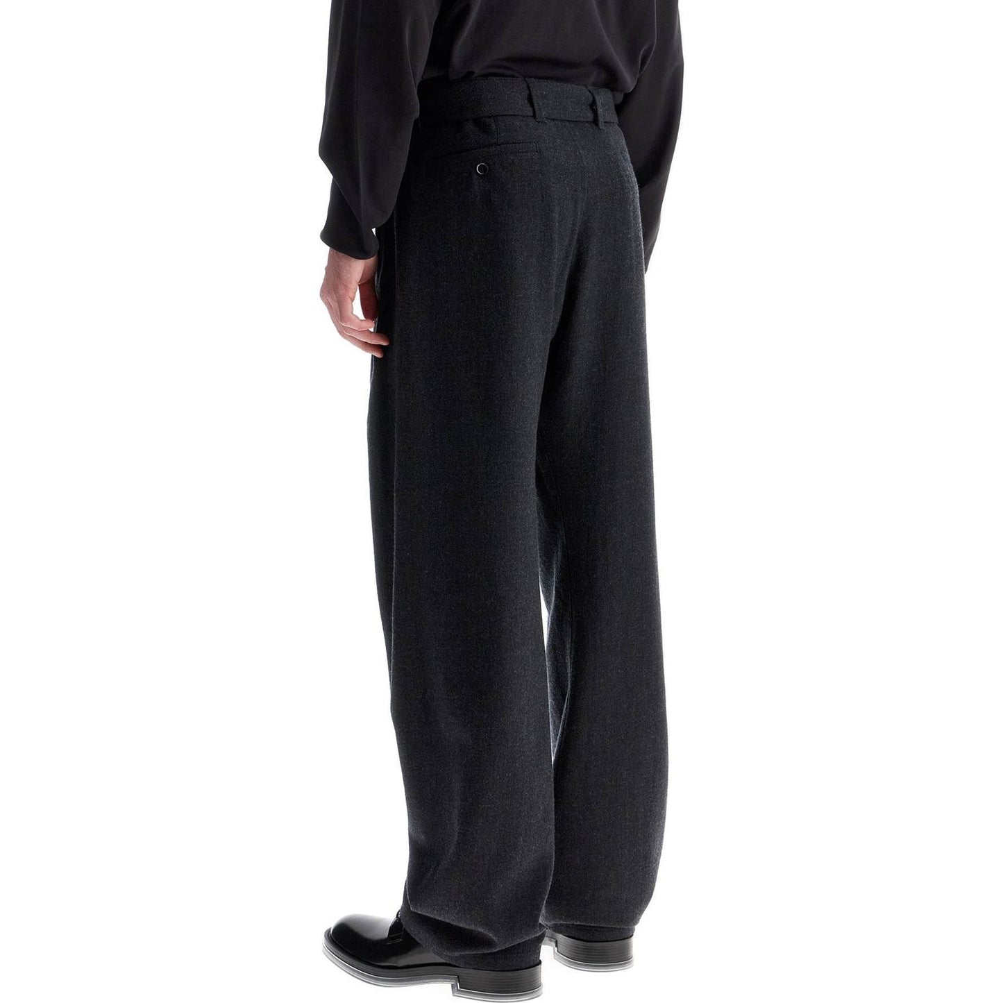 Lemaire twisted pants with belt. Trousers Lemaire