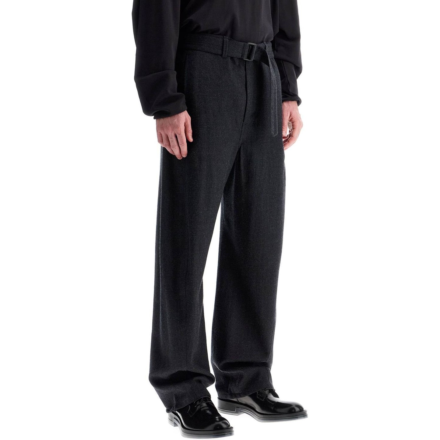 Lemaire twisted pants with belt. Trousers Lemaire