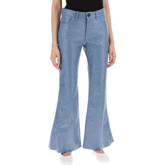 Marni flared leather pants for women Trousers Marni