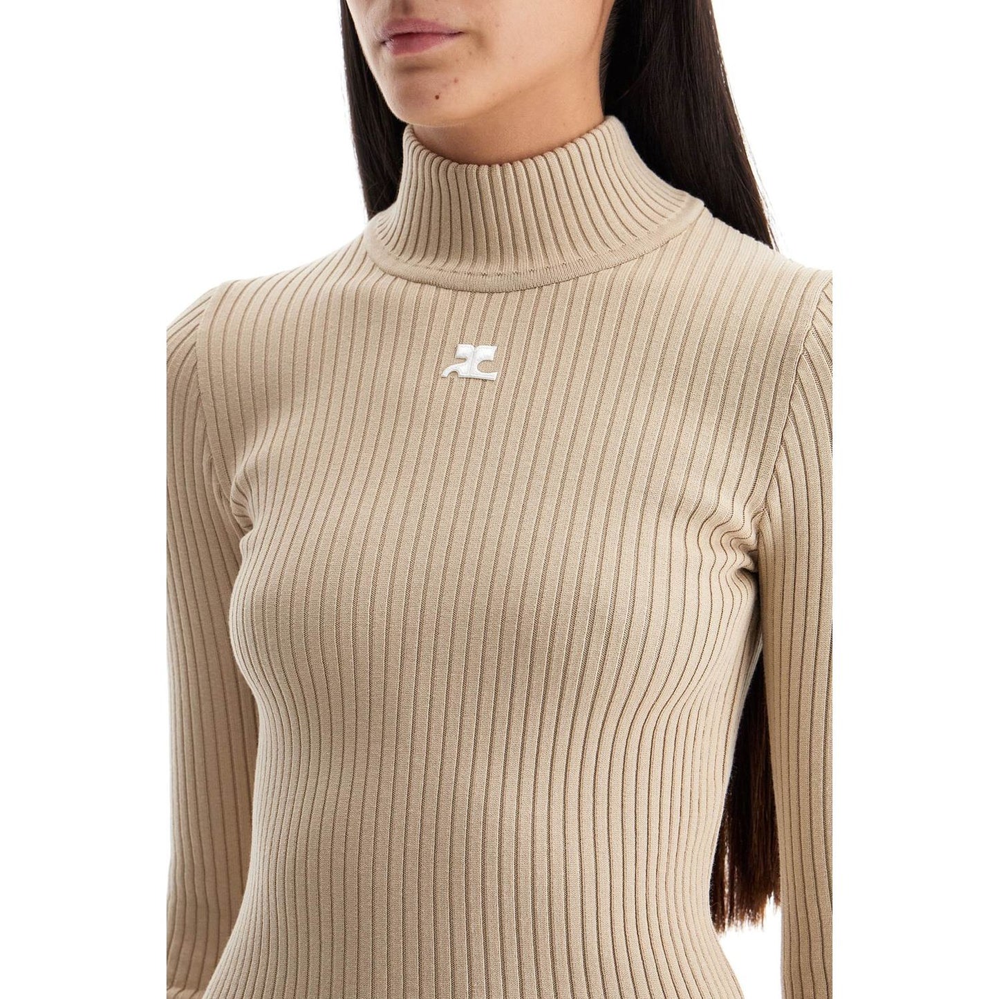 Courreges re-edition ribbed funnel-neck sweater Knitwear Courreges