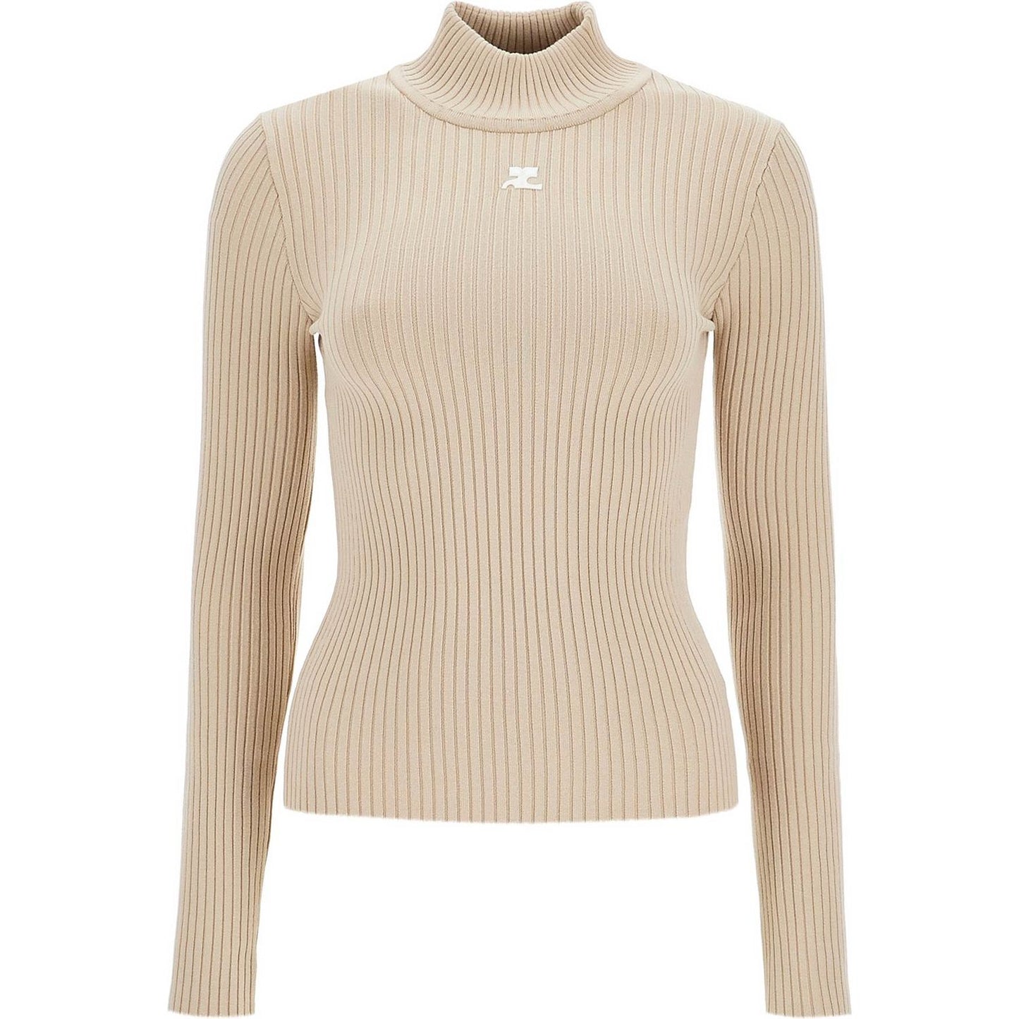 Courreges re-edition ribbed funnel-neck sweater Knitwear Courreges