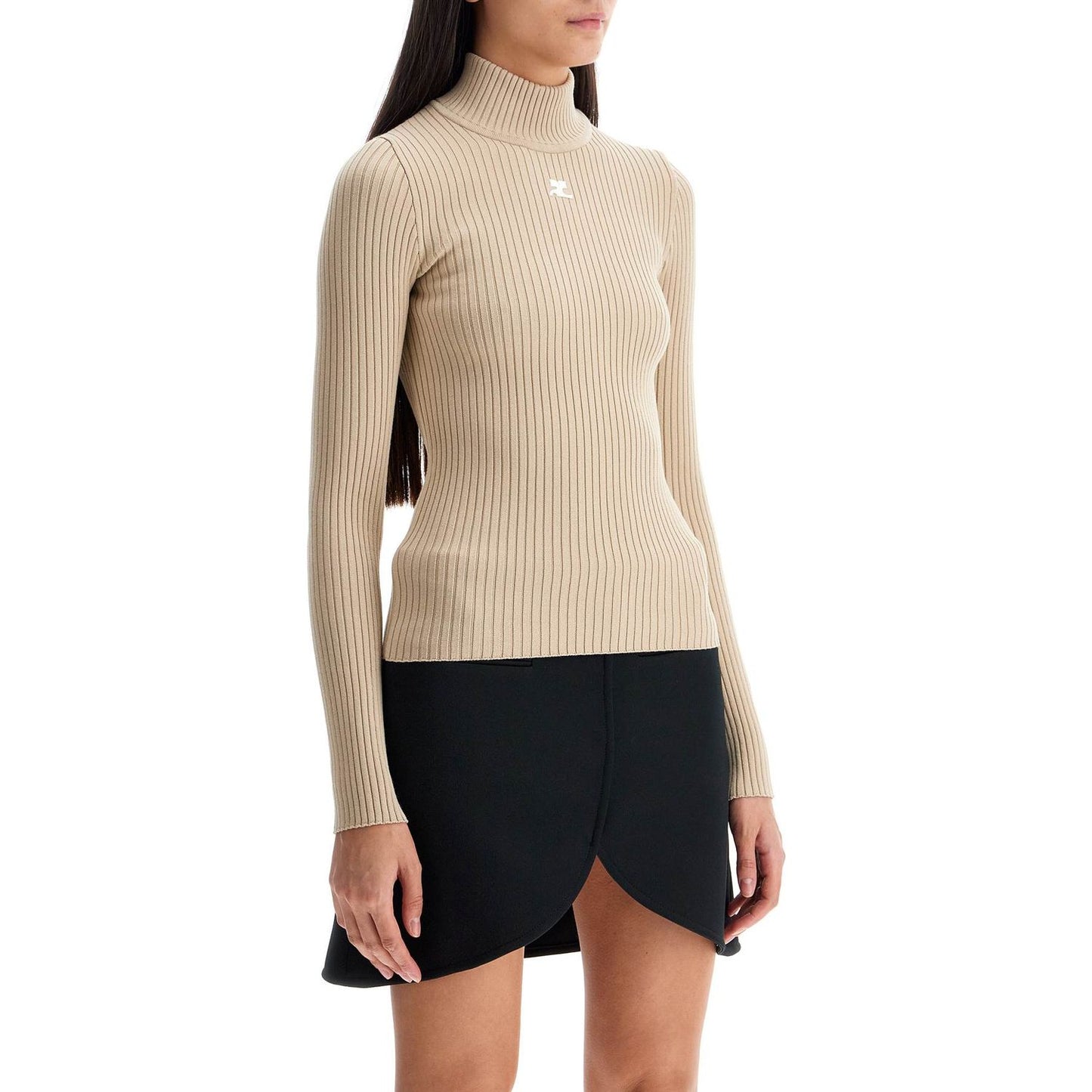 Courreges re-edition ribbed funnel-neck sweater Knitwear Courreges