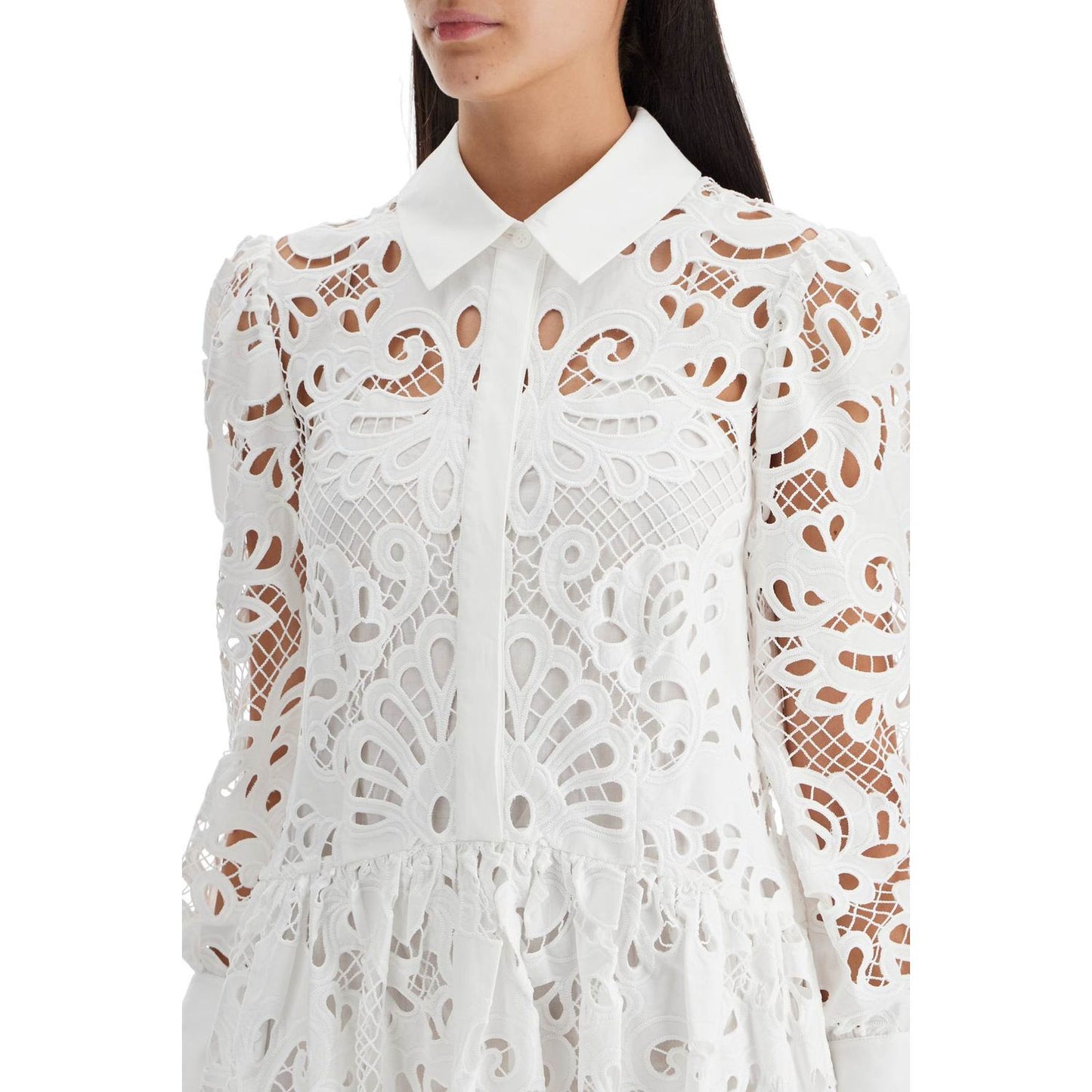 Self-Portrait Self Portrait floral lace chemisier dress