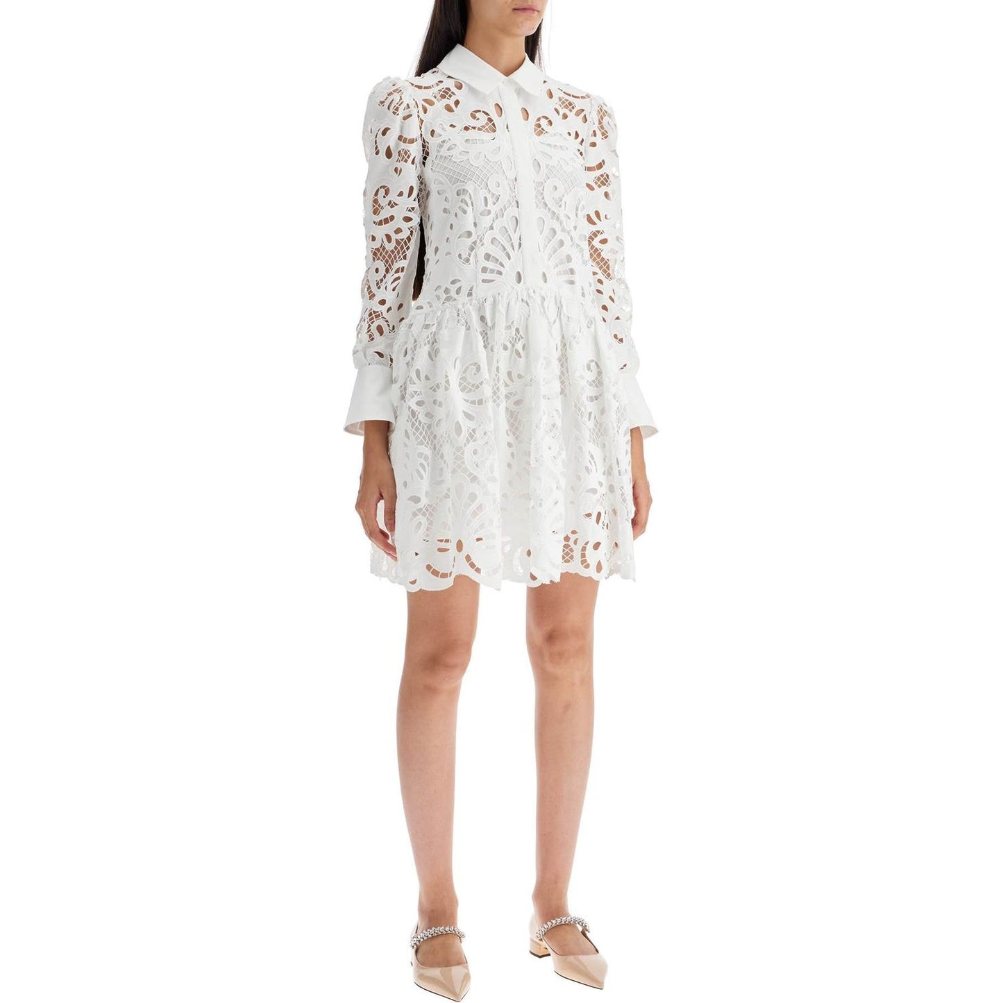 Self-Portrait Self Portrait floral lace chemisier dress