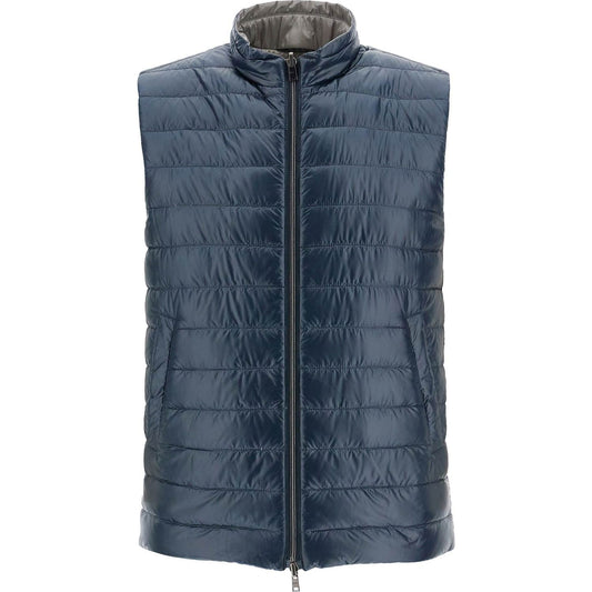 HERNO reversible black polyamide gilet