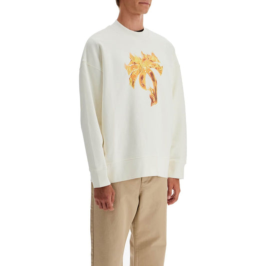 Palm Angels 'burning palm oversized sweat Topwear Palm Angels