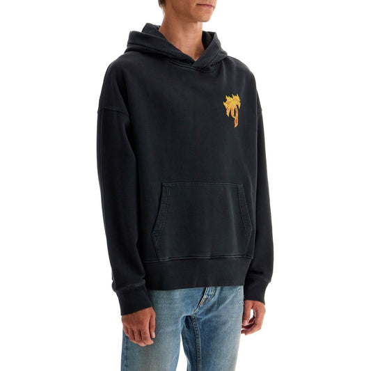 Palm Angels 'burning palm oversized hoodie with hood' Topwear Palm Angels