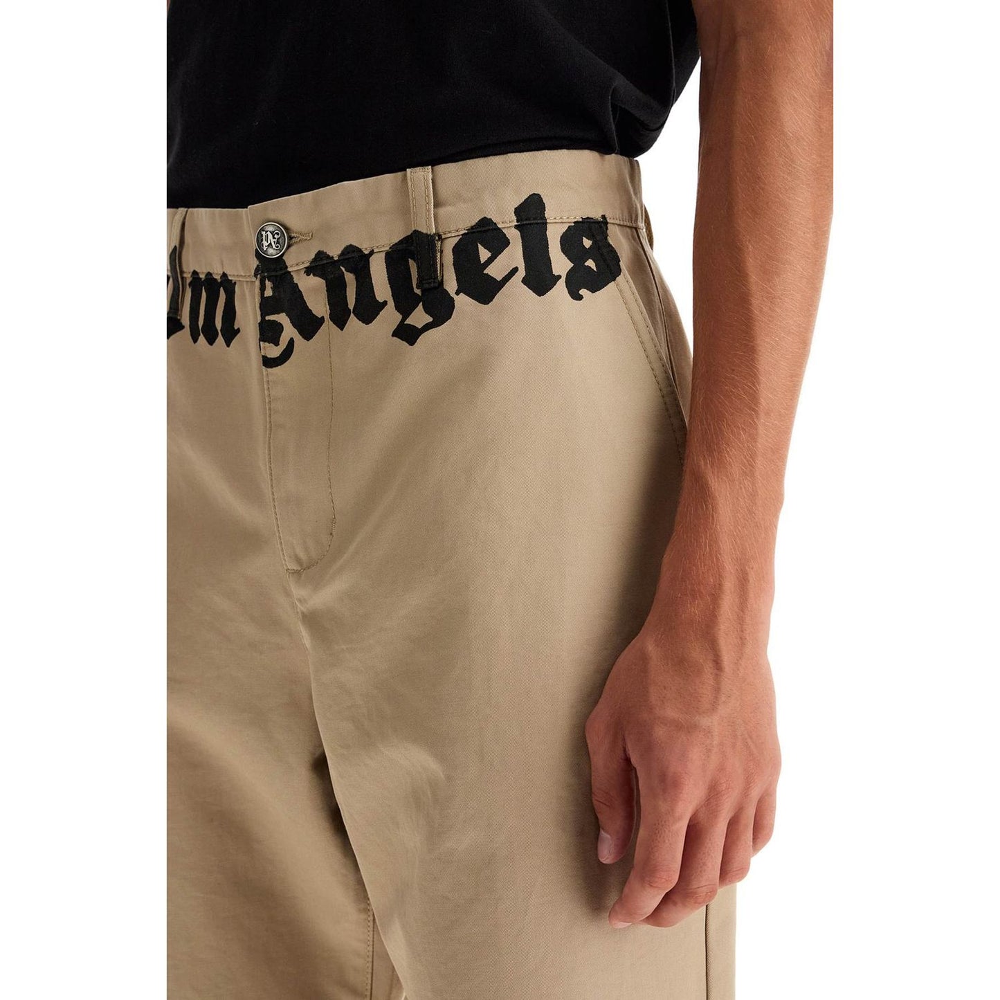 Palm Angels chino pants with logo branding Trousers Palm Angels