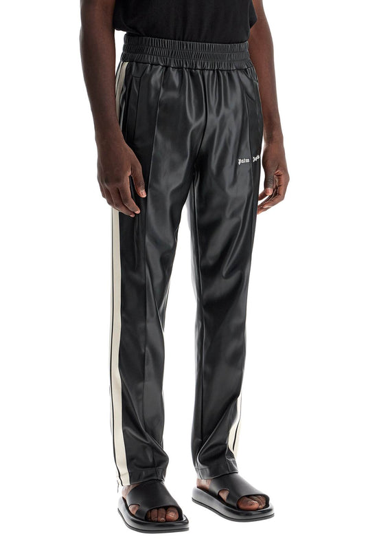 Palm Angels faux leather joggers with side stripes Trousers Palm Angels