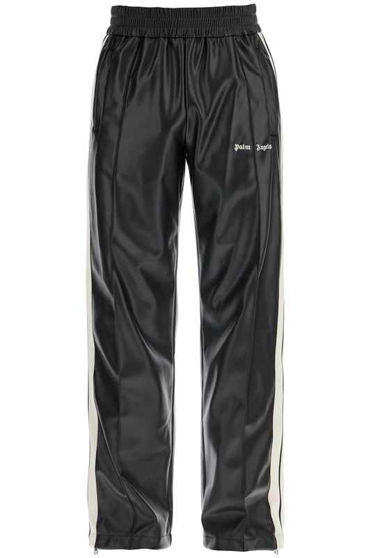 Palm Angels faux leather joggers with side stripes Trousers Palm Angels