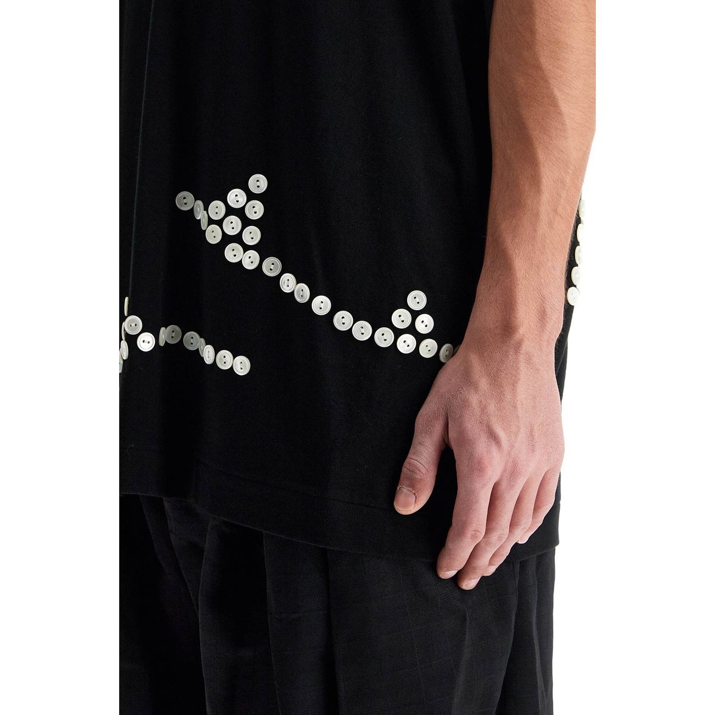 Comme Des Garcons Homme Plus embroidered button-up t Topwear Comme Des Garcons Homme Plus