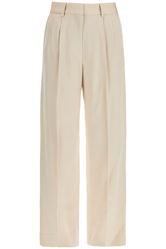 Blaze Milano ivory viscose pants with embroidered pocket Trousers Blaze Milano