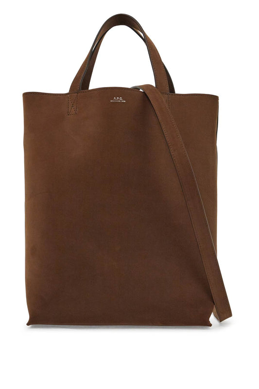 A.P.C. medium brown calfskin bag with removable shoulder strap cabas maiko Shopper A.P.C.