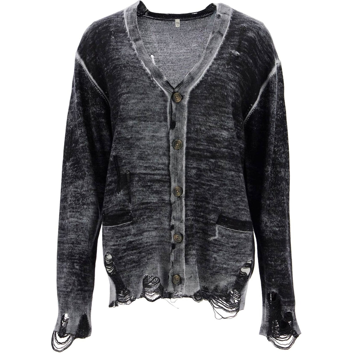 R13 distressed detail cardigan with Knitwear R13