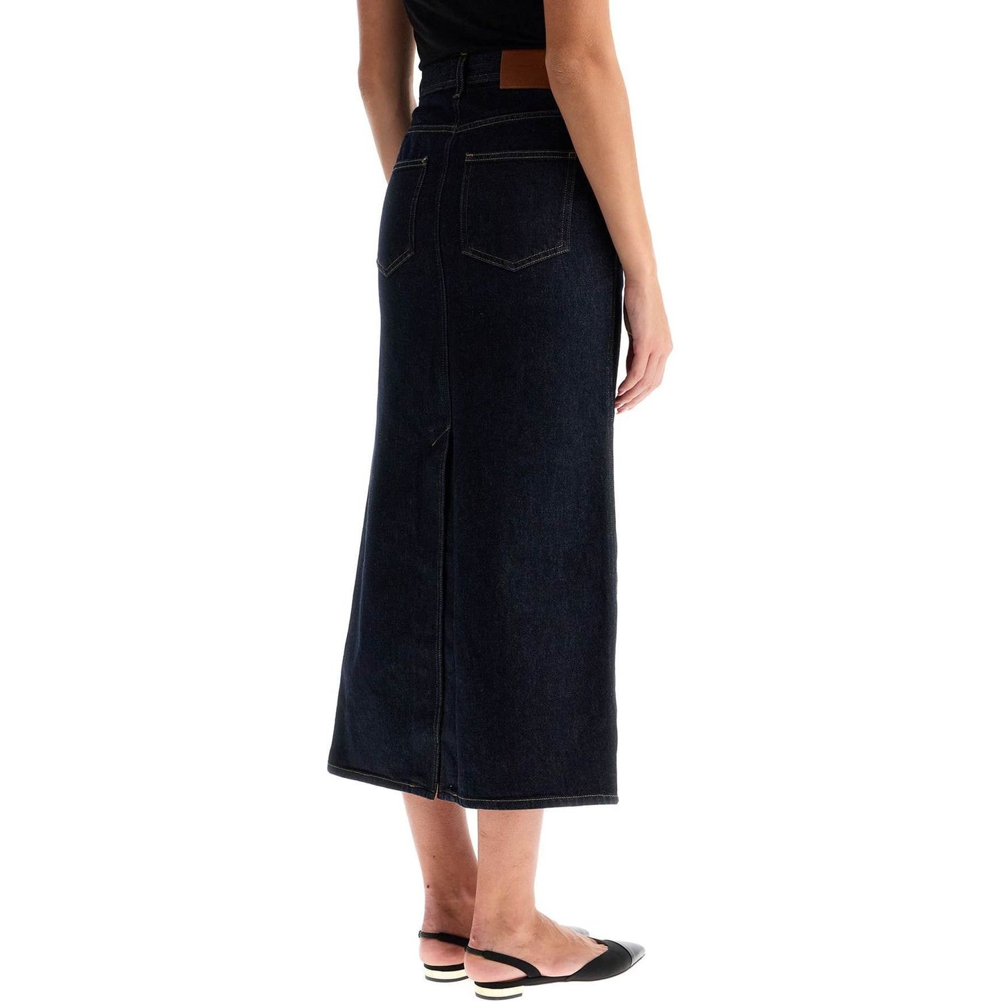 Loulou Studio "organic denim midi skirt rona Skirts Loulou Studio