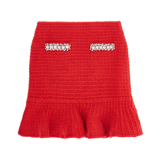 Self-Portrait Self Portrait textured knit mini skirt