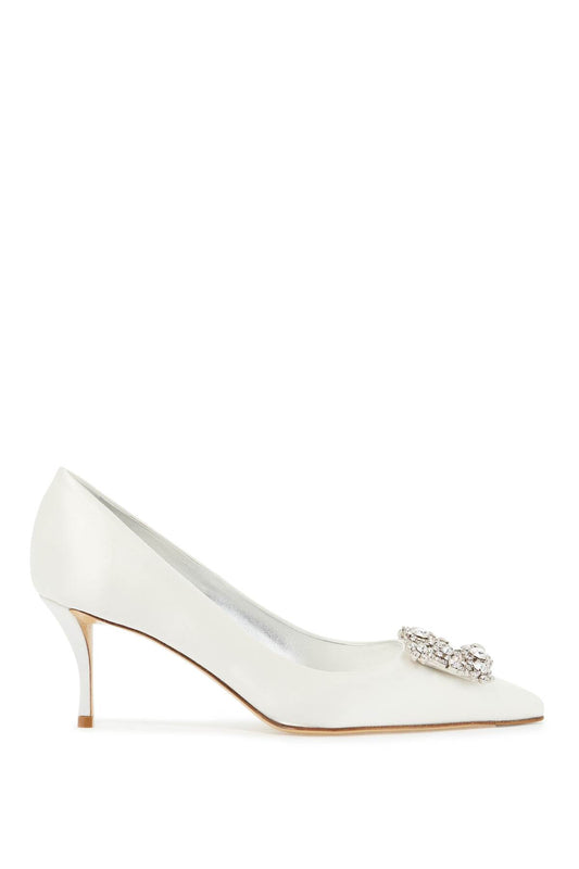 Roger Vivier satin décolleté with flower str Pumps Roger Vivier