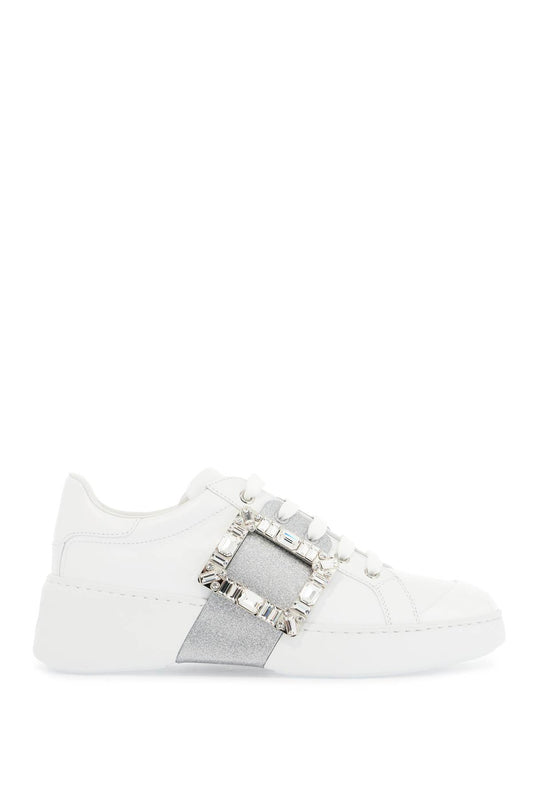 Roger Vivier white viv skate sneakers with rhinestone buckles Sneakers Roger Vivier