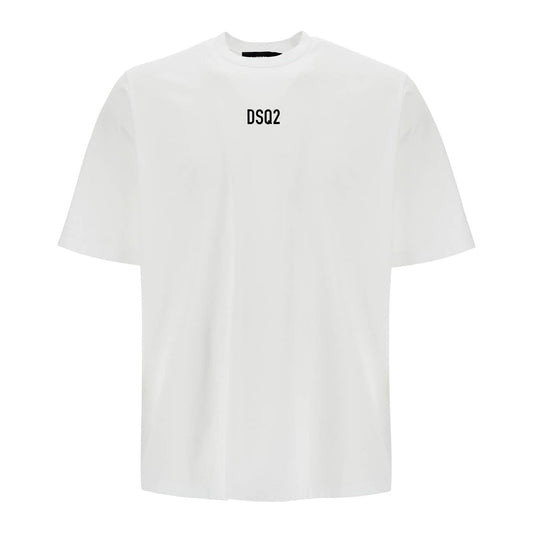 Dsquared2 white cotton t-shirt with dsq2 logo