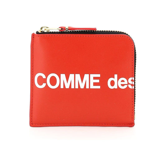 Comme Des Garcons Wallet huge logo wallet Small Leather Goods Comme Des Garcons Wallet Tomato