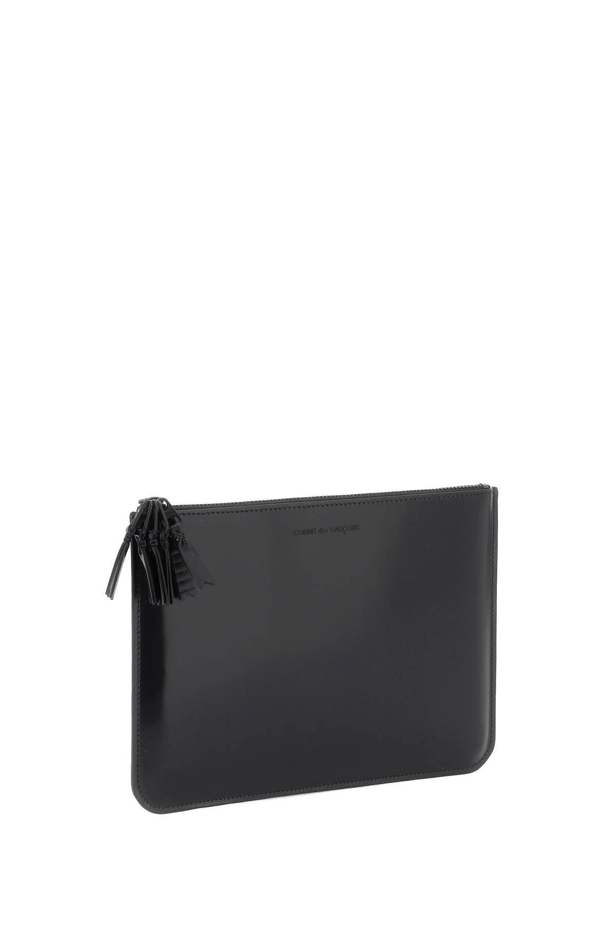 Comme Des Garcons Wallet brushed leather multi-zip pouch with