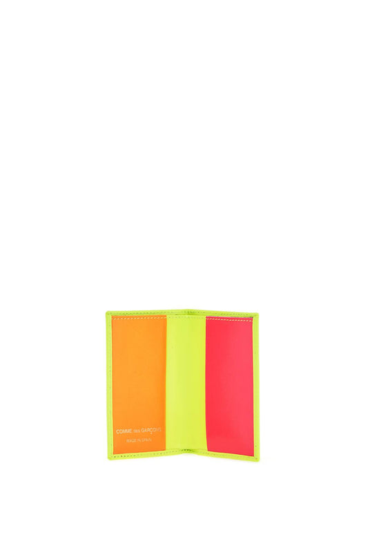 Comme Des Garcons Wallet compact wallet in fluorescent yellow goat leather Wallets Comme Des Garcons Wallet