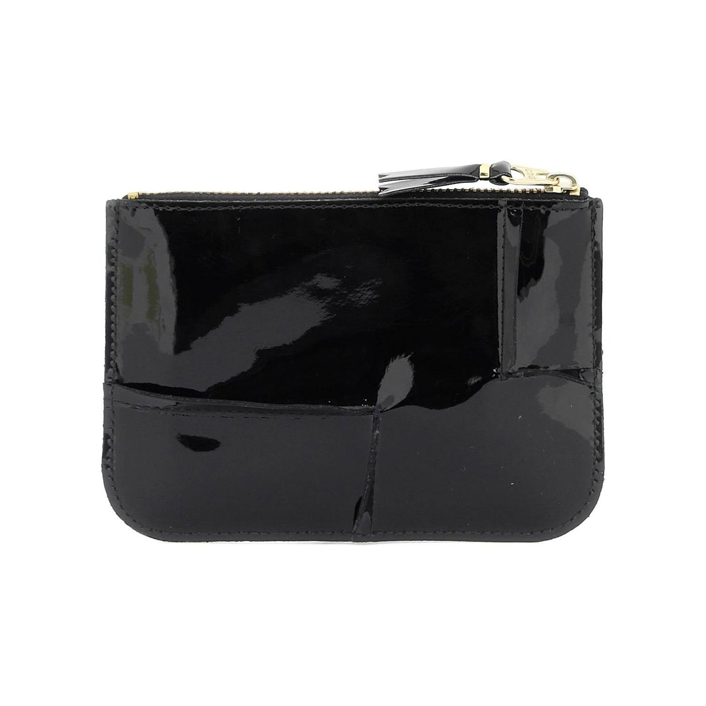 Comme Des Garcons Wallet zip around patent leather wallet with zipper