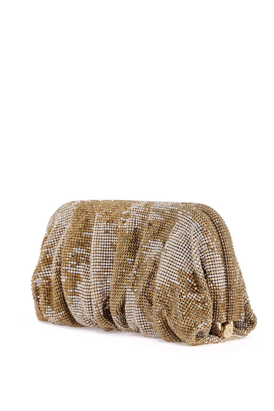 Benedetta Bruzziches large gold rhinestone net bag Clutches Benedetta Bruzziches