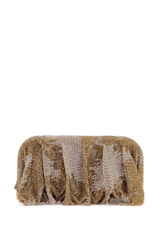 Benedetta Bruzziches large gold rhinestone net bag Clutches Benedetta Bruzziches