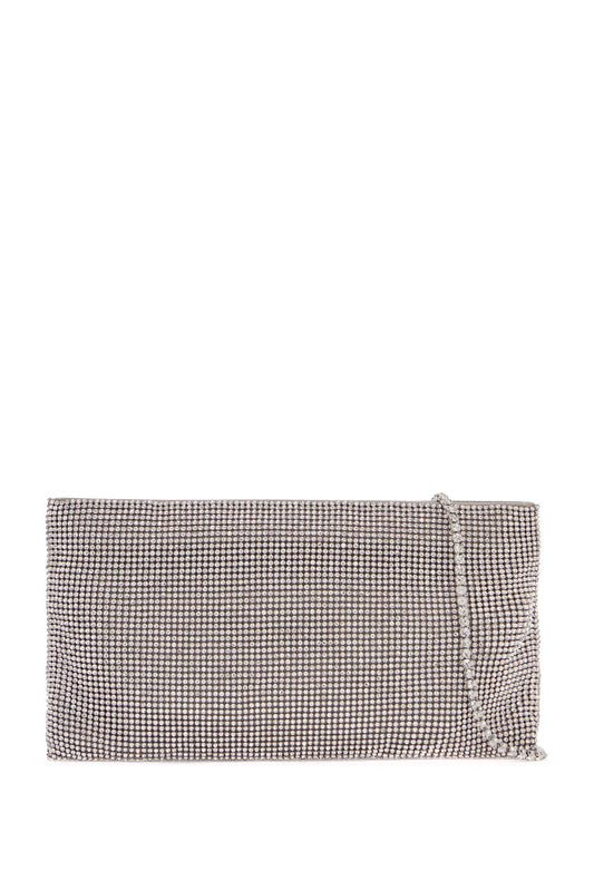 Benedetta Bruzziches la petite evening bag in crystal on silver with shoulder strap Clutches Benedetta Bruzziches