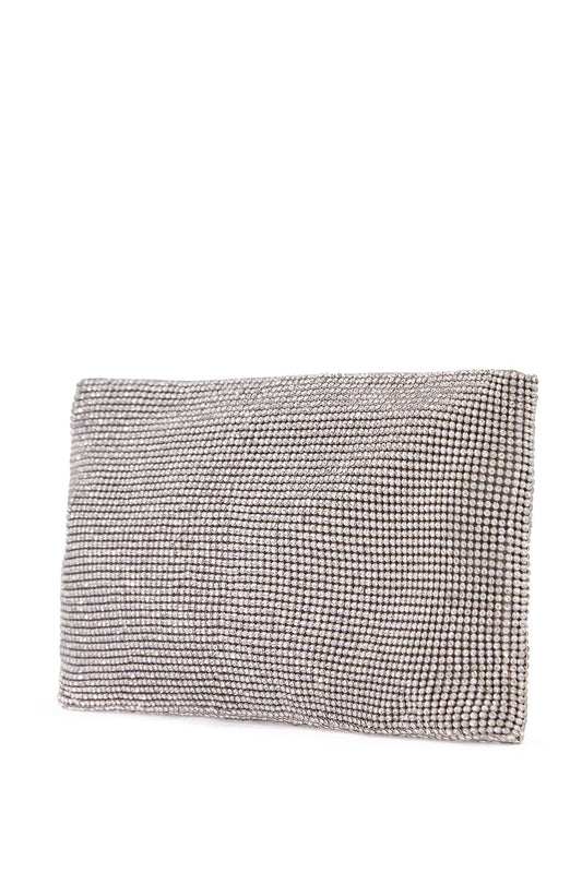 Benedetta Bruzziches la petite evening bag in crystal on silver with shoulder strap Clutches Benedetta Bruzziches