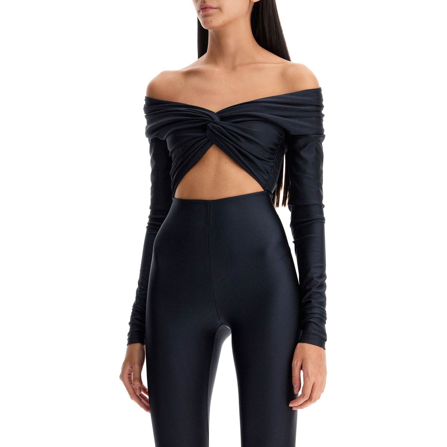 THE ANDAMANE off-shoulder kendall Jumpsuits THE ANDAMANE