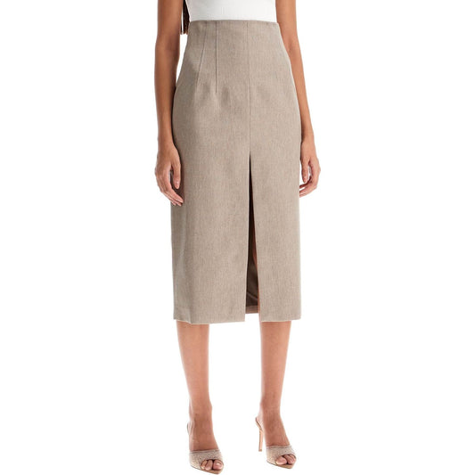 THE ANDAMANE pencil skirt with slit Skirts THE ANDAMANE