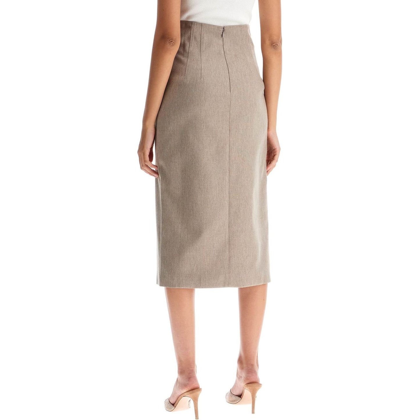 THE ANDAMANE pencil skirt with slit Skirts THE ANDAMANE