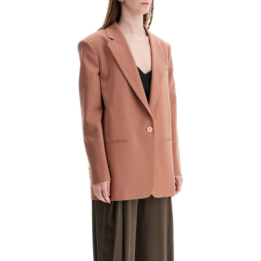 THE ANDAMANE elegant dark pink synthetic blazer Jackets THE ANDAMANE