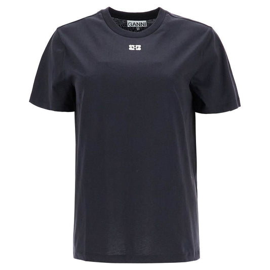 Ganni 'round-neck t-shirt with rhin Topwear Ganni